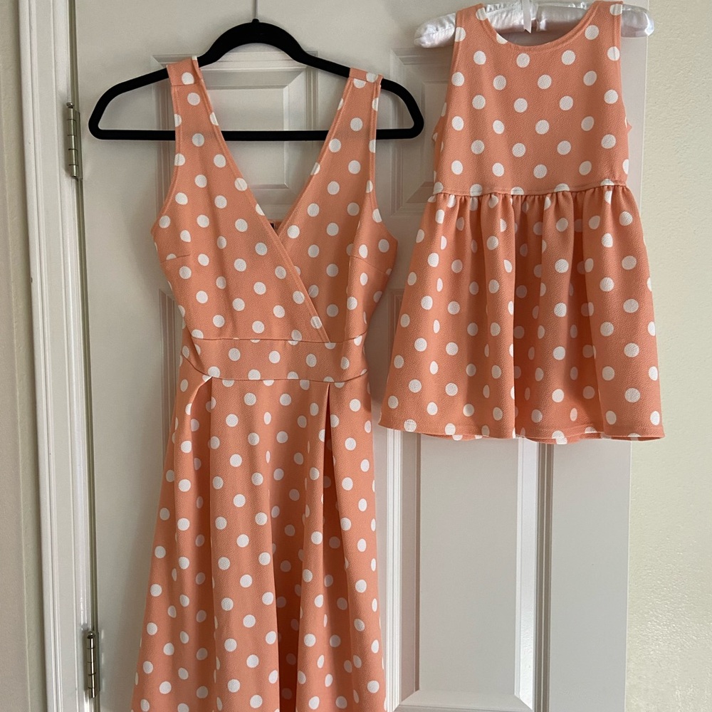 Mommy and Me Polka Dot Matching Dresses